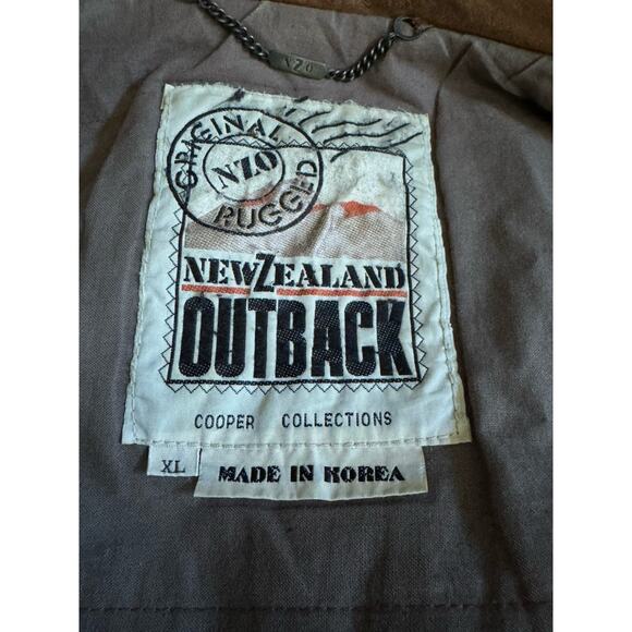 New Zealand Mens XL Leather Bomber Cooper Collections X Large Flaws Tan READ - Picture 6 of 10